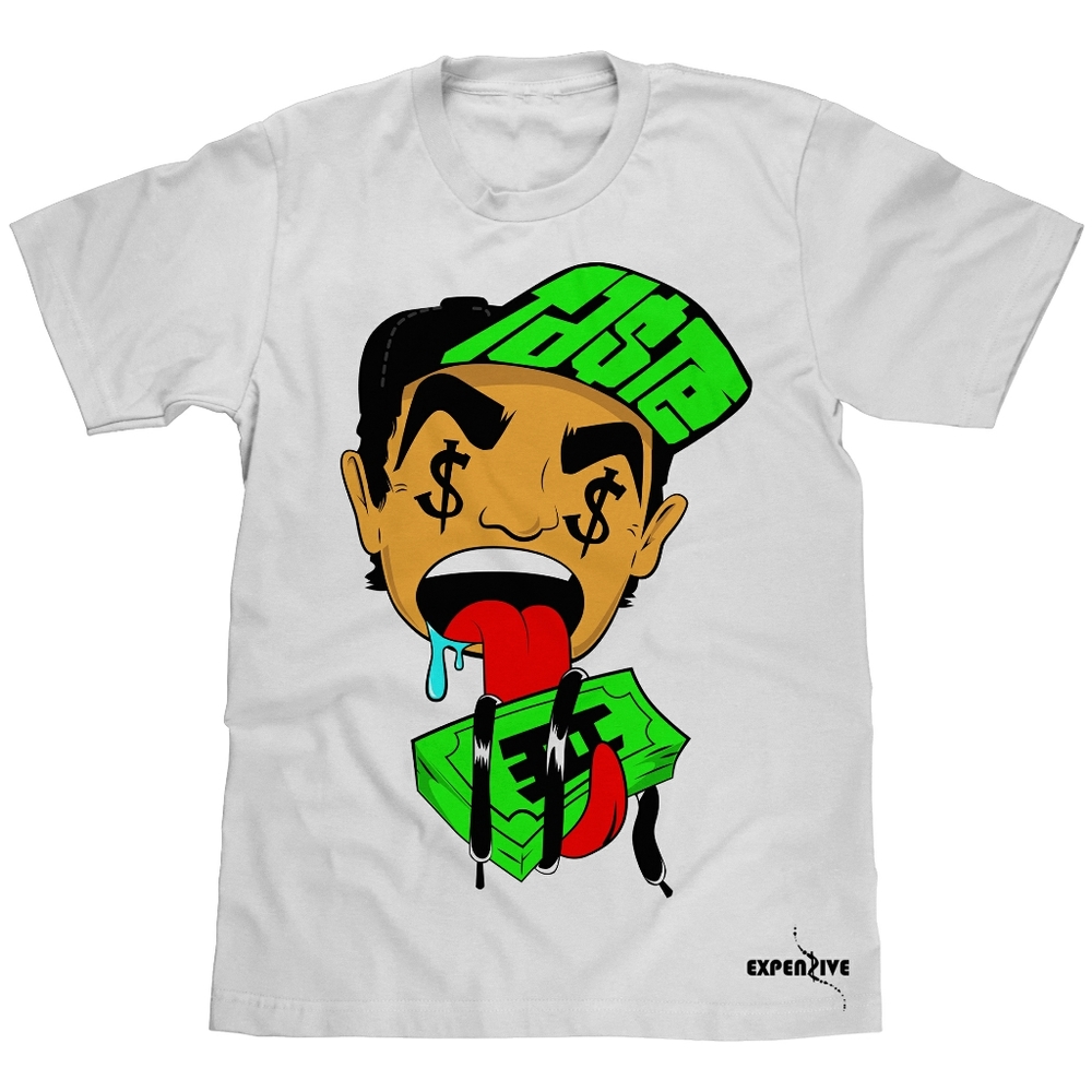 Expenzive Taste White Classic Logo T